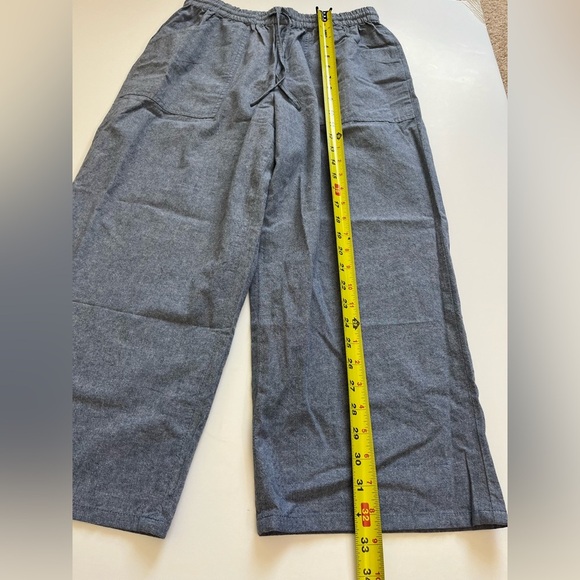 O.N.S. ONS One Nice Shop Cropped Pants Cotton Denim Blue Size Large - Picture 9 of 11